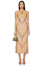 view 1 of 4 Sleeveless Long Dress in Gold Tones