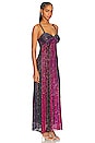 view 2 of 4 Dress in Black, Violet, & Fuchsia