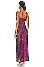 view 3 of 4 Dress in Black, Violet, & Fuchsia