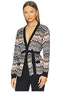 view 2 of 5 Cardigan in Multicolor Brown & Yellow Tones
