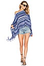 view 1 of 3 Poncho in Multi Blue