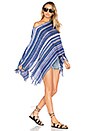 view 2 of 3 Poncho in Multi Blue