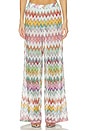 view 1 of 6 PANTALONES PATA ANCHA WIDE LEG TROUSERS in Multicolor With White Base