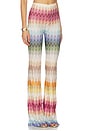 view 2 of 6 PANTALÓN CON TRABILLA TROUSERS in Multicolor Blue, Yellow & Green
