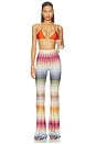view 5 of 6 PANTALÓN CON TRABILLA TROUSERS in Multicolor Blue, Yellow & Green