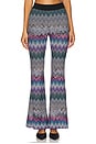 view 1 of 6 PANTALÓN CON TRABILLA in Multicolor Purple, Turquoise & Pink With Dark Base