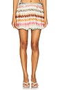 view 1 of 6 Mini Skirt in Multi Green, Pink & Brown