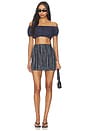 view 5 of 6 MINIFALDA MINI SKIRT in Multicolor With Blue Base