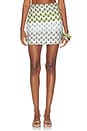 view 1 of 6 FALDA MINI SKIRT in Green And Light Blue With White Base