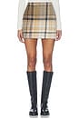 view 1 of 6 Miniskirt in Multicolor Orange, Black & Brown