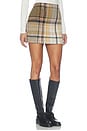 view 2 of 6 Miniskirt in Multicolor Orange, Black & Brown