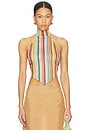 view 1 of 4 Halter Top in Multicolor Chevron