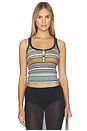 view 1 of 5 Top sin mangas in Multicolor Light Blue & Green