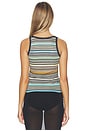view 3 of 5 Top sin mangas in Multicolor Light Blue & Green