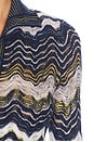 view 5 of 5 Long Sleeve Mock Neck in Blue Base With Yellow And White