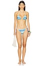view 1 of 3 CONJUNTO BIKINI in Blue & Green Micro Chevron