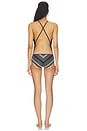 view 4 of 4 MAILLOT DE BAIN 1 PIÈCE in White & Black