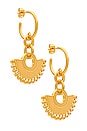 view 1 of 3 Zenyu Chandelier Hoop Earrings in Gold
