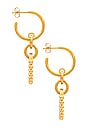 view 2 of 3 Zenyu Chandelier Hoop Earrings in Gold