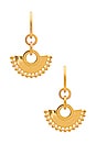 view 3 of 3 Zenyu Chandelier Hoop Earrings in Gold