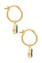 view 2 of 3 Jelly Heart Charm Mini Hoop Earrings in Gold