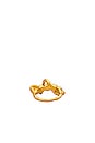 view 3 of 3 Molten Pearl Twisted Stacking Ring in Gold