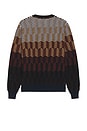 view 2 of 3 Chevron Sweater in Brown