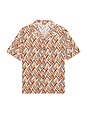 view 1 of 4 Short Sleeve Shirt in Orange & Beige
