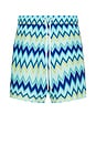 view 1 of 5 Medium Length Swim Short in Blue & Green Tones