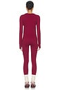 view 3 of 5 Ribbed Base Layer Set in Cabernet