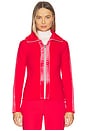 view 1 of 5 Ribbed Zip Up Mid Layer Jacket in Red