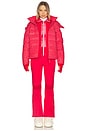 view 4 of 5 Ribbed Zip Up Mid Layer Jacket in Red