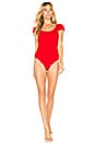 view 1 of 3 Scalloped Mexico One Piece in Red