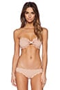 view 1 of 3 Scallop Bikini Top in Tan