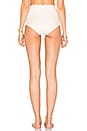 view 3 of 4 Palm Springs High Waist Bikini Bottom in Coconut in White