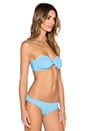 view 2 of 4 Antibes Bandeau Scallop Bikini Top in Ocean Blue