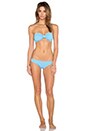 view 4 of 4 Antibes Bandeau Scallop Bikini Top in Ocean Blue