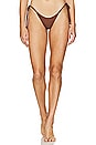 view 1 of 4 Tie Bottom Thong Bikini in Brown