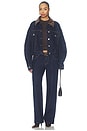 view 6 of 5 Avery Jacket in Indigo & Choco