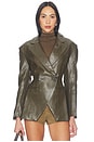 view 1 of 4 Layla Blazer in Dark Green