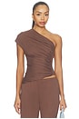 view 1 of 5 Veya Top in Chocolate