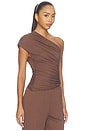 view 2 of 5 Veya Top in Chocolate