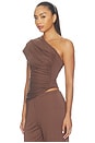 view 4 of 5 Veya Top in Chocolate