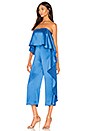view 2 of 3 Jacqueline Cropped Ruffle Jumpsuit in Sapphire
