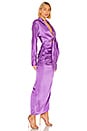 view 2 of 3 Front Tie Two Piece Silk Dress in Violet
