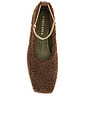 view 4 of 5 Augusta Teddy Ballet Flat in Dark Brown