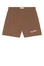 view 4 of 5 Wordmark Seersucker Shorts in Brown
