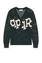view 1 of 5 Etched Crochet Cardigan in Pine