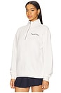 view 2 of 5 Wordmark Quarter Zip Up Sweater in White