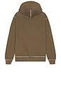 view 2 of 5 Wordmark Reverse Stitched Hoodie in Brown